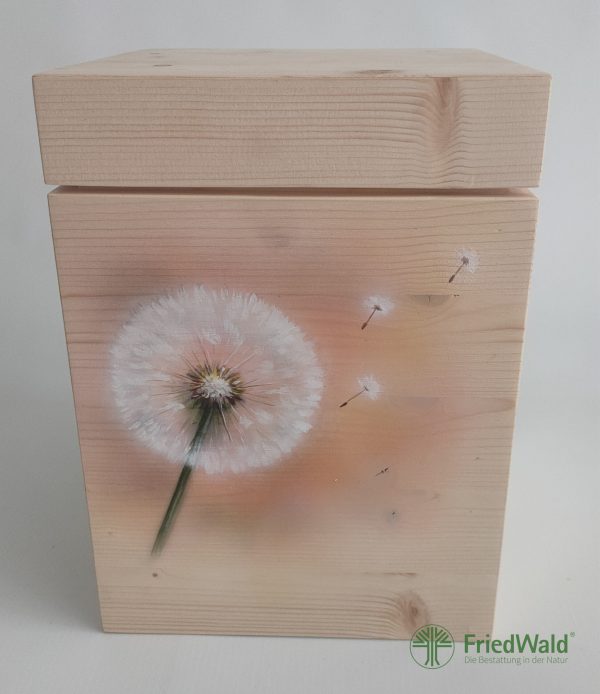 Handbemalte Holzurne "Taraxacum" DBS-0125-19