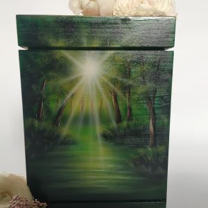 Handbemalte Holzurne "Waldtraum" DBS-0125-27